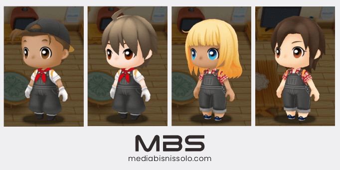 baju overall hitam story of seasons friends of mineral town
