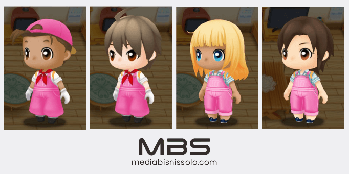 baju overall pink story of seasons friends of mineral town